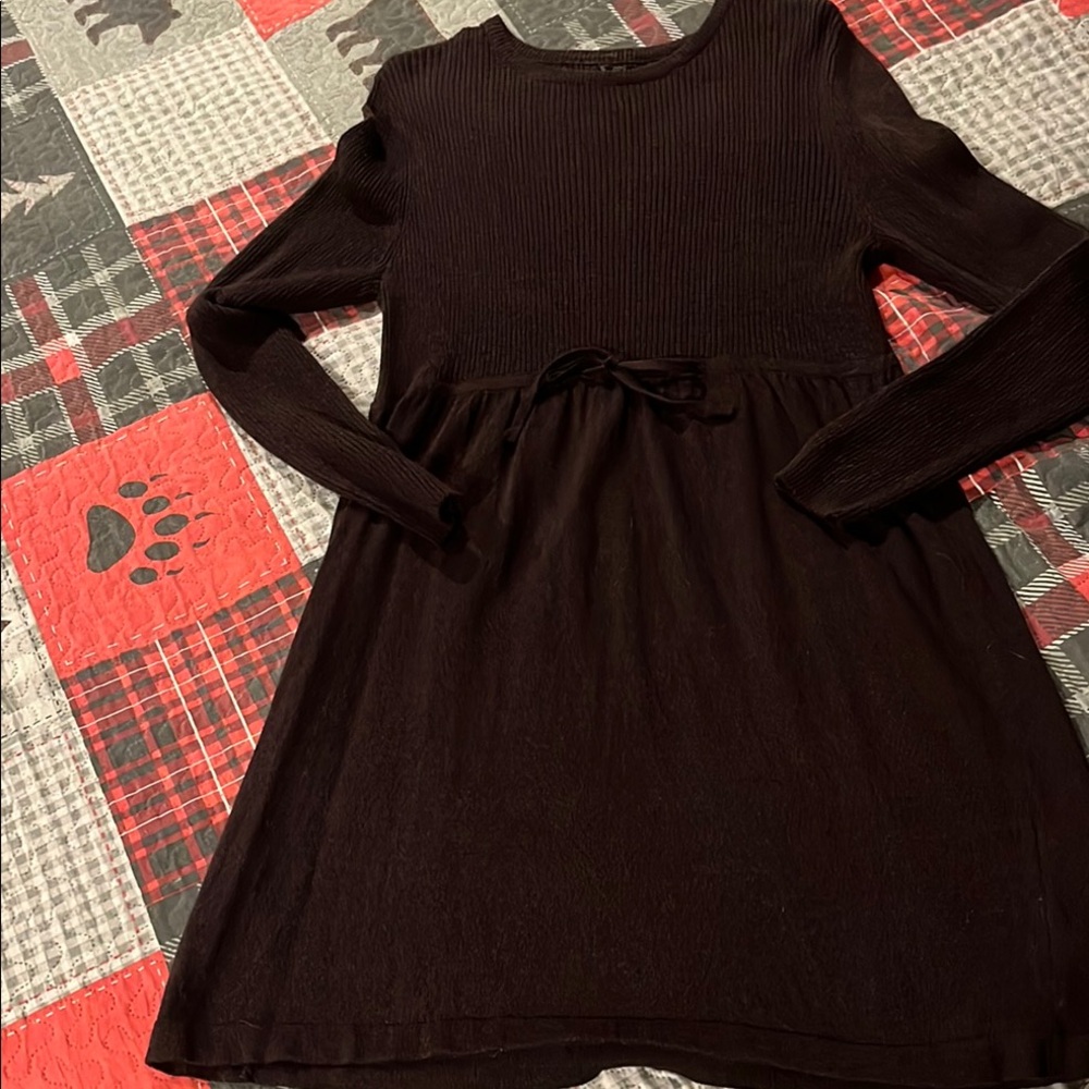 Elegant Black Sweater Dress